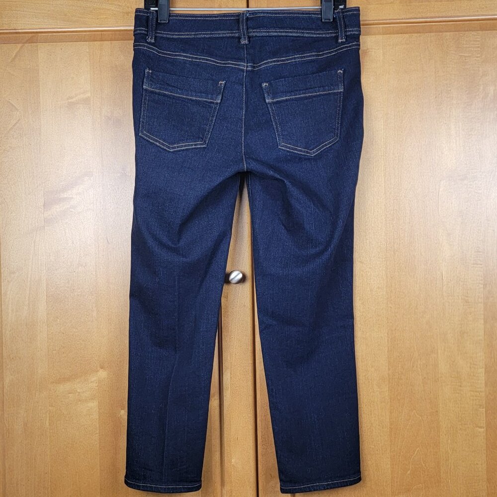 Talbots Dark Wash Stretch Denim Nautical Sailor Cropped Jeans - 6P - Picture 2 of 9